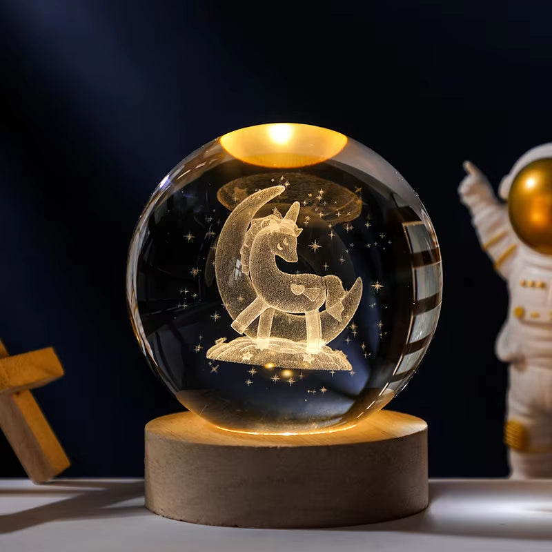 Laser Engraved Solar System Globe