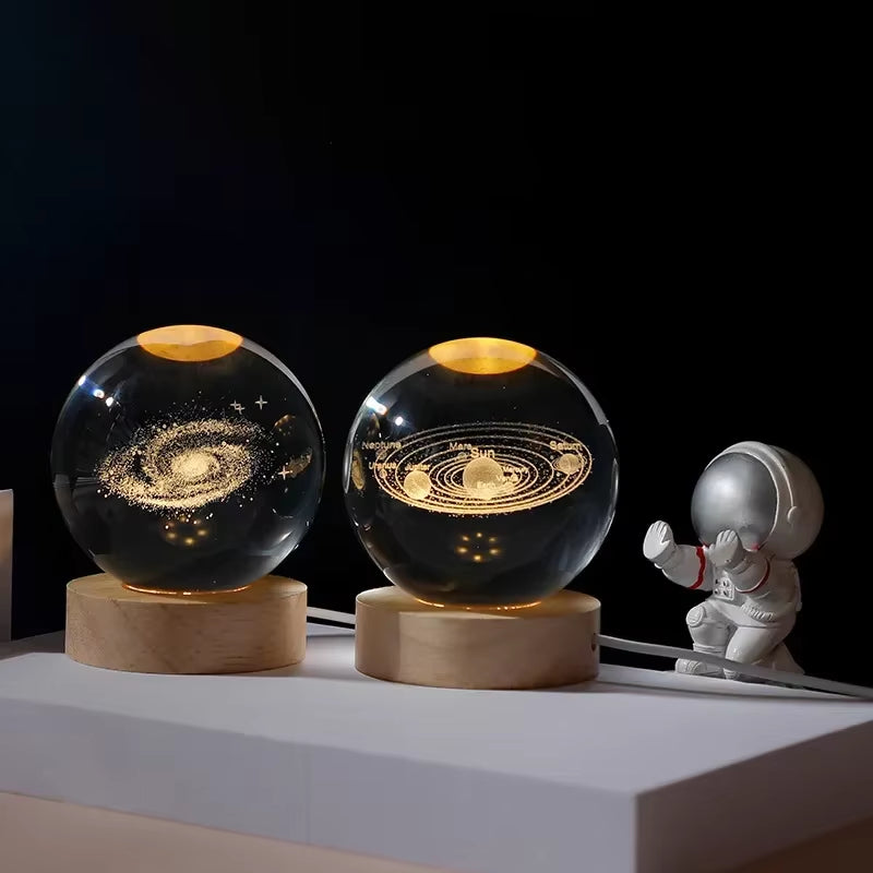 Laser Engraved Solar System Globe