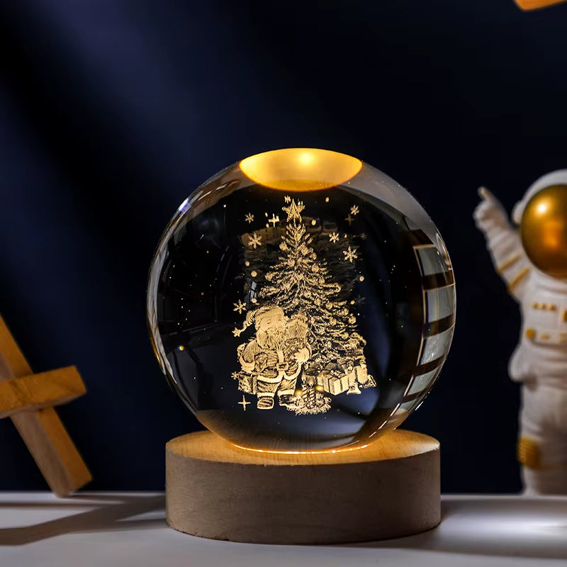 Laser Engraved Solar System Globe