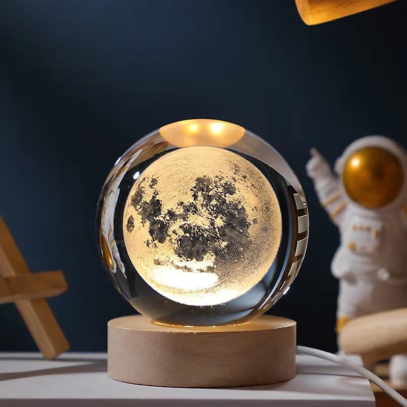 Laser Engraved Solar System Globe