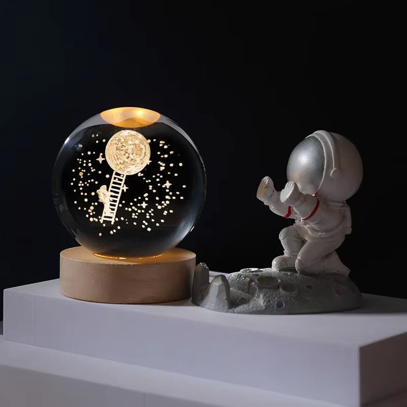Laser Engraved Solar System Globe