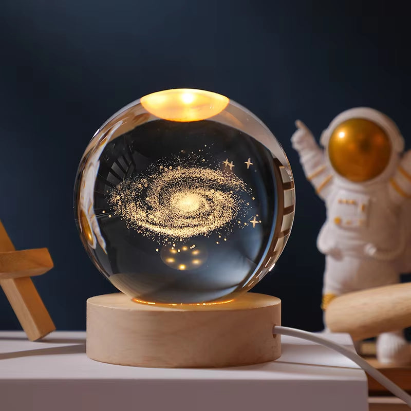 Laser Engraved Solar System Globe