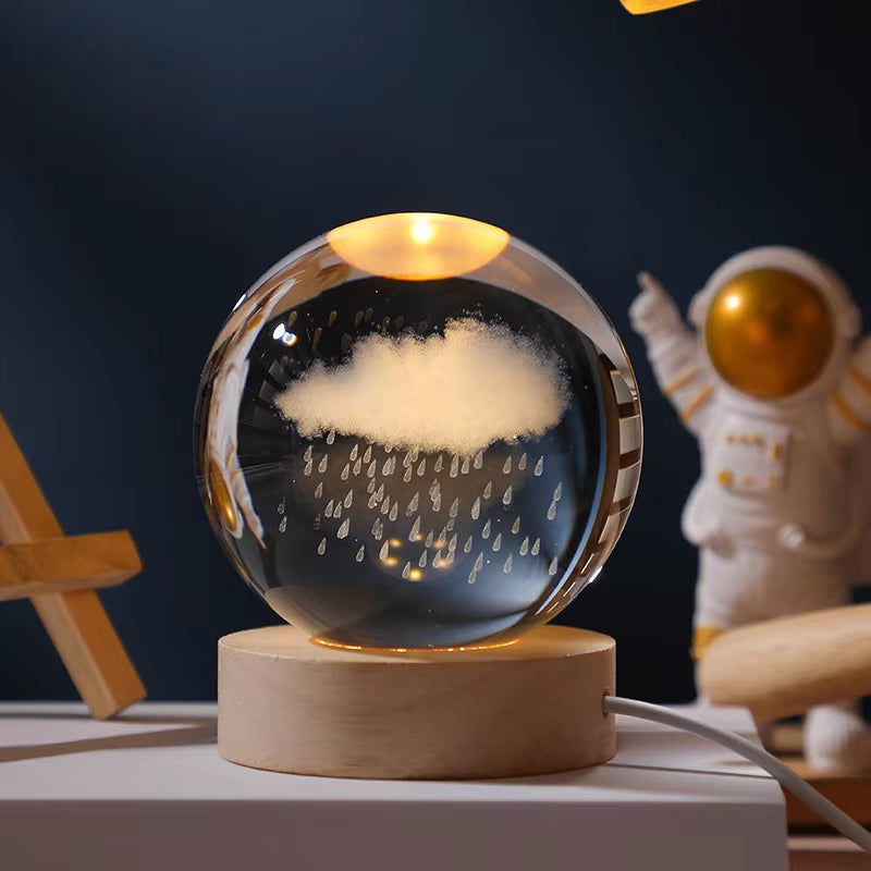 Laser Engraved Solar System Globe