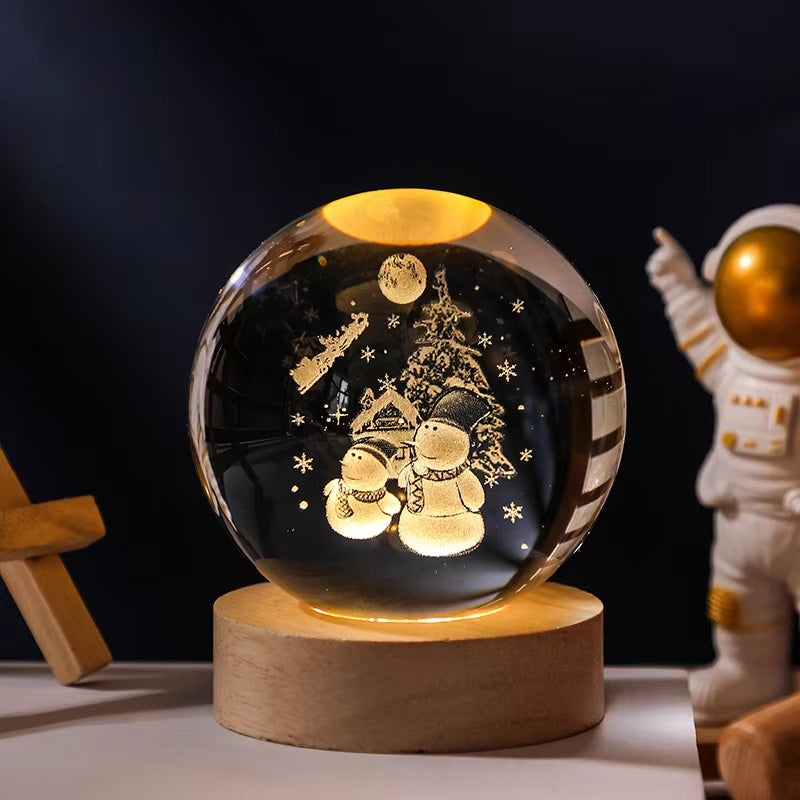 Laser Engraved Solar System Globe