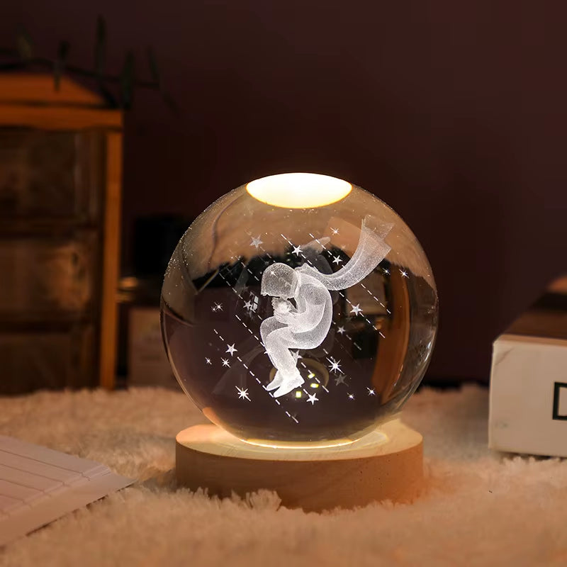 Laser Engraved Solar System Globe
