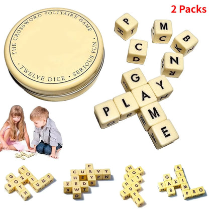 Dice Game, Letters Dice Game, Game Word Dice, Crossword Solitaire Dice Game Adornos Para Casa Christmas Present