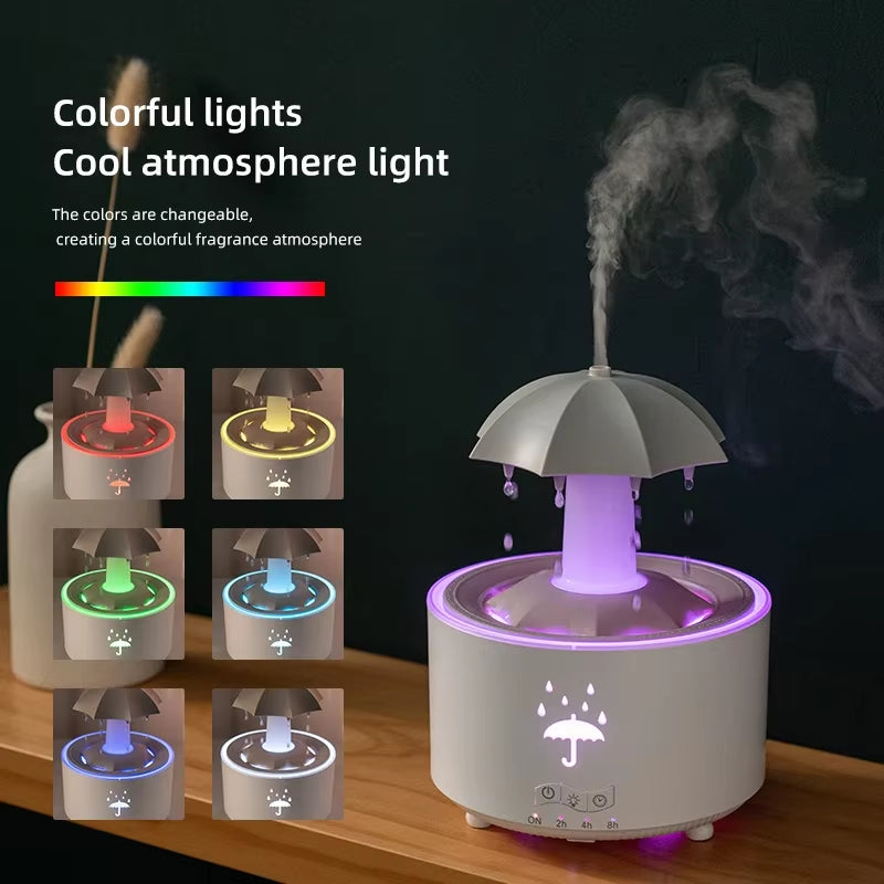 Umbrella Water  Essential Oil Diffuser with Colorful Lighting