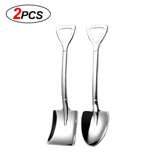 Stainless Steel Gold and Silver Spoon Set for Coffee, Ice Cream, and Desserts - 10/2 Piece Kitchen Cutlery Set