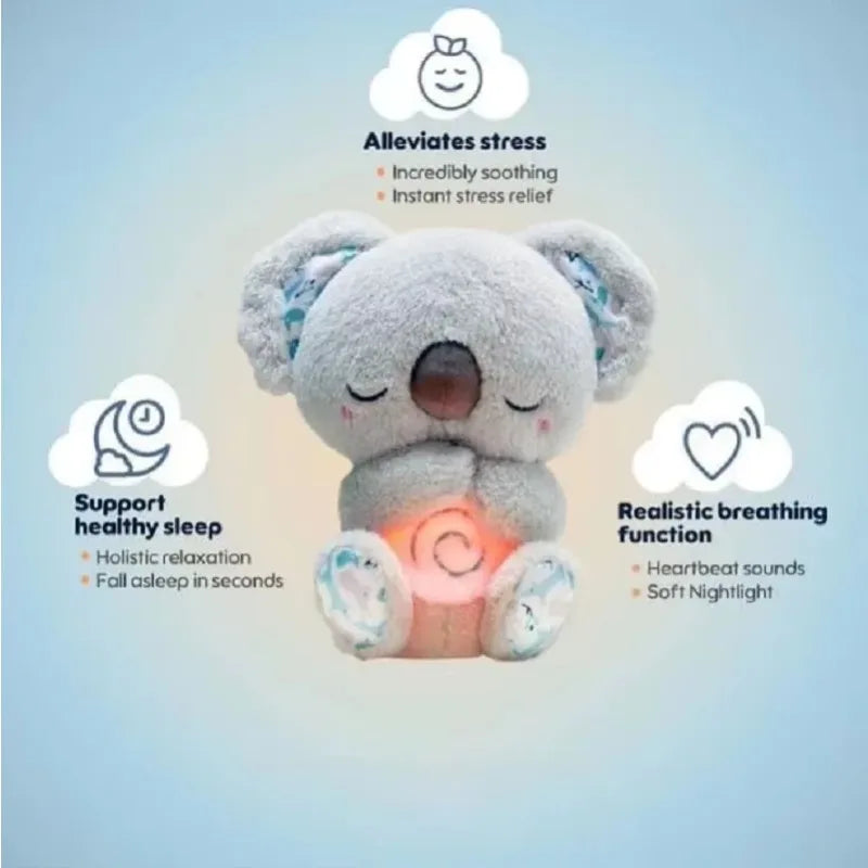 Kawaii Stitch Plush Doll - Soothing Musical Baby Sleep Companion with Light and Air Bag