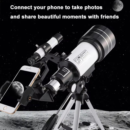 Professional Astronomical Telescope F30070 Monocular with 150x Zoom and HD Night Vision for Moon and Star Observation - AZM70300 Stargazing Equipment